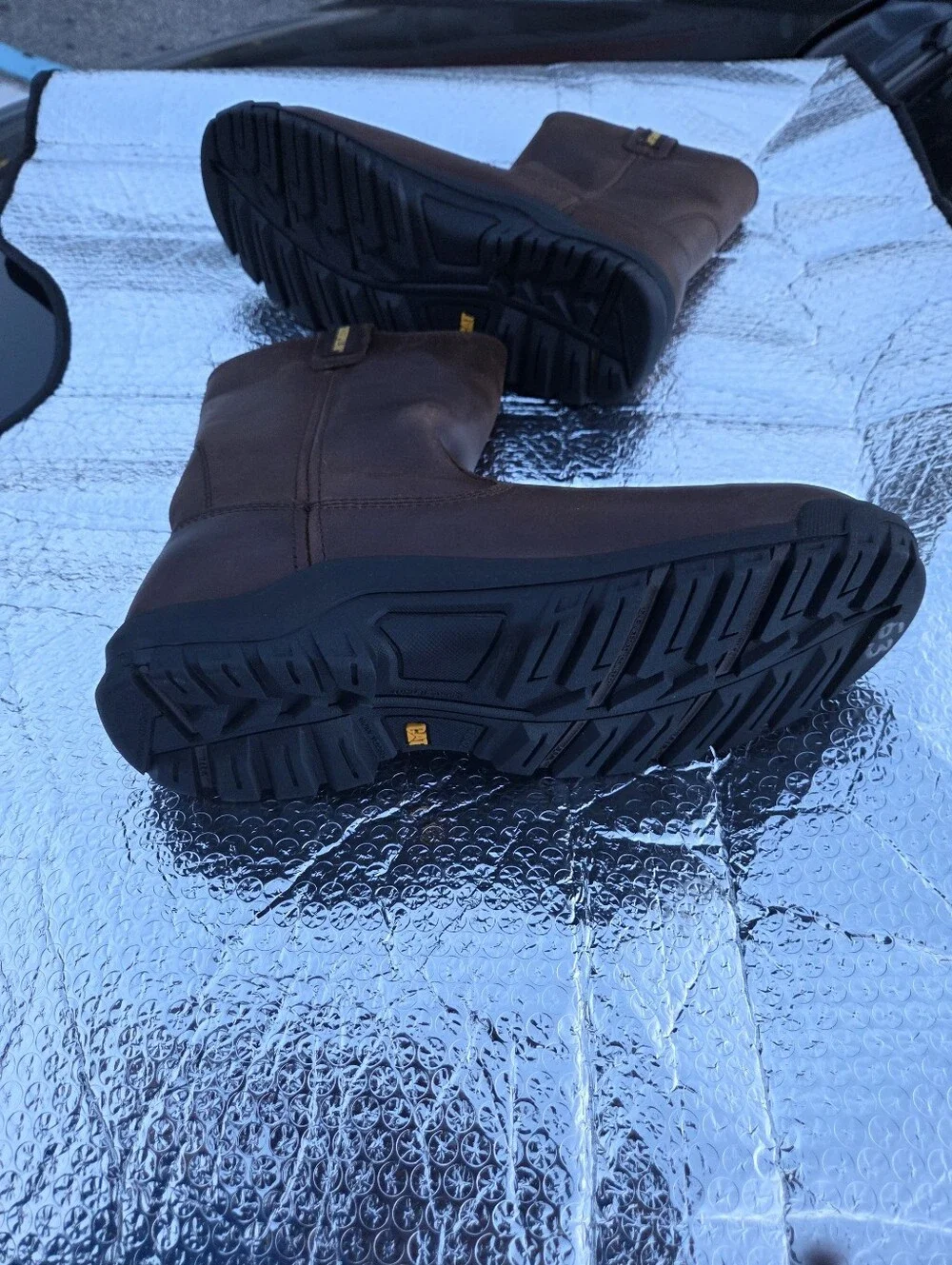 Caterpillar Men's Revolver Brown Pull-On Steel Toe Work Boots